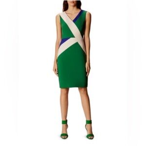 Karen Millen Tailored Color Block Pencil Dress